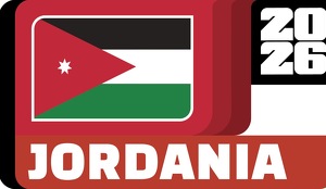 Imagen de la bandera de Jordania con el texto Selección Jordania 2026
