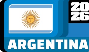 Imagen de la bandera de Argentina con el texto Selección Argentina 2026