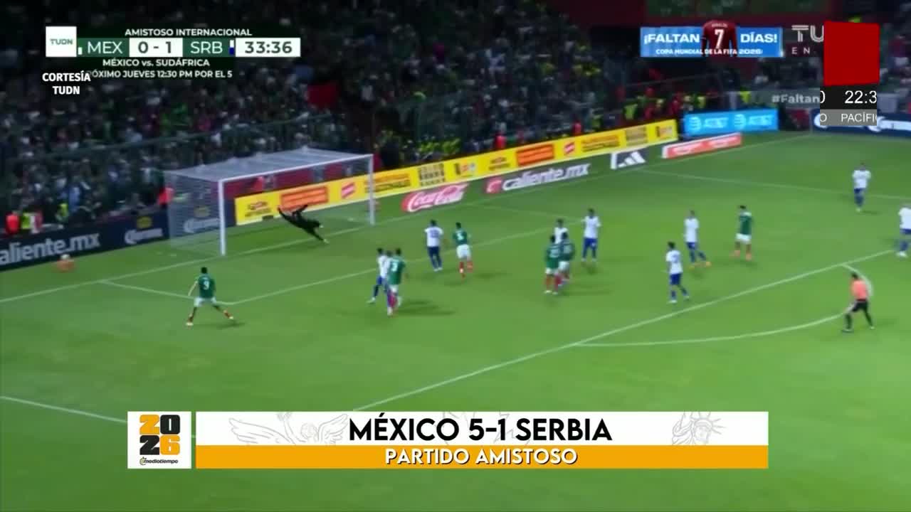México golea a Serbia previo al Mundial | Milenio Noticias La Afición, 4 de junio de 2026