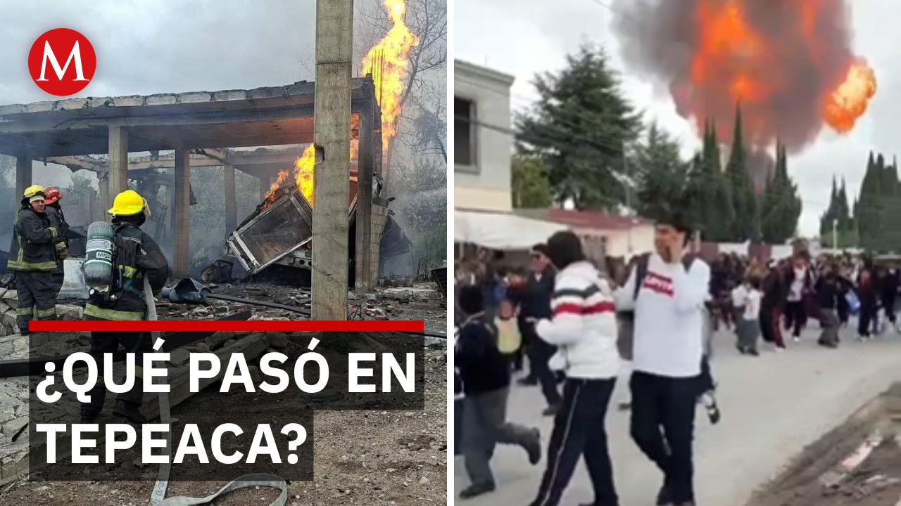 PC de Puebla confirma explosión de 6 pipas de gas LP en Tepeaca tras evacuación