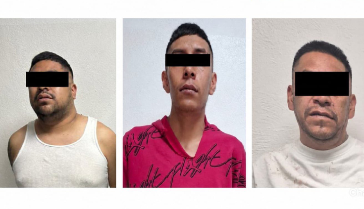Los hombres señalados por su presunta participación en el delito de robo agravado en pandilla. | SSC
