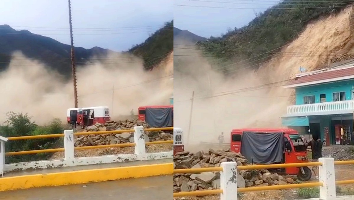 Captan derrumbe en San Antonio Cañada | Especial