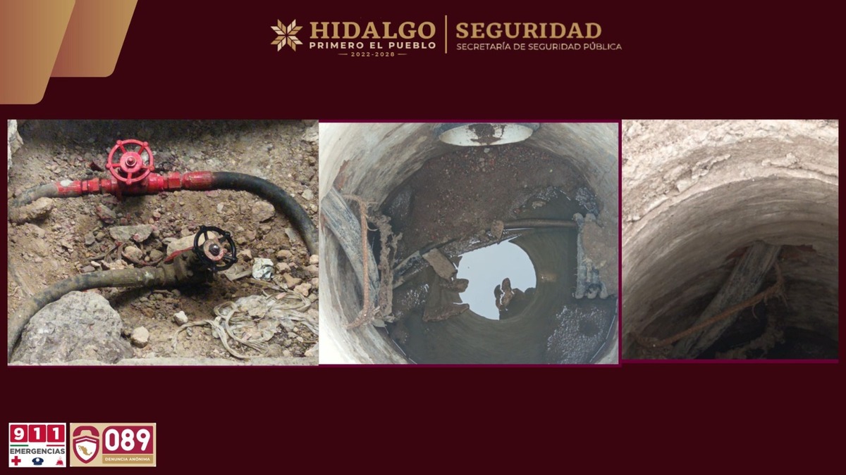 Descubren red huachicolera para extraer combustible a través del drenaje en Hidalgo. (Cortesía)