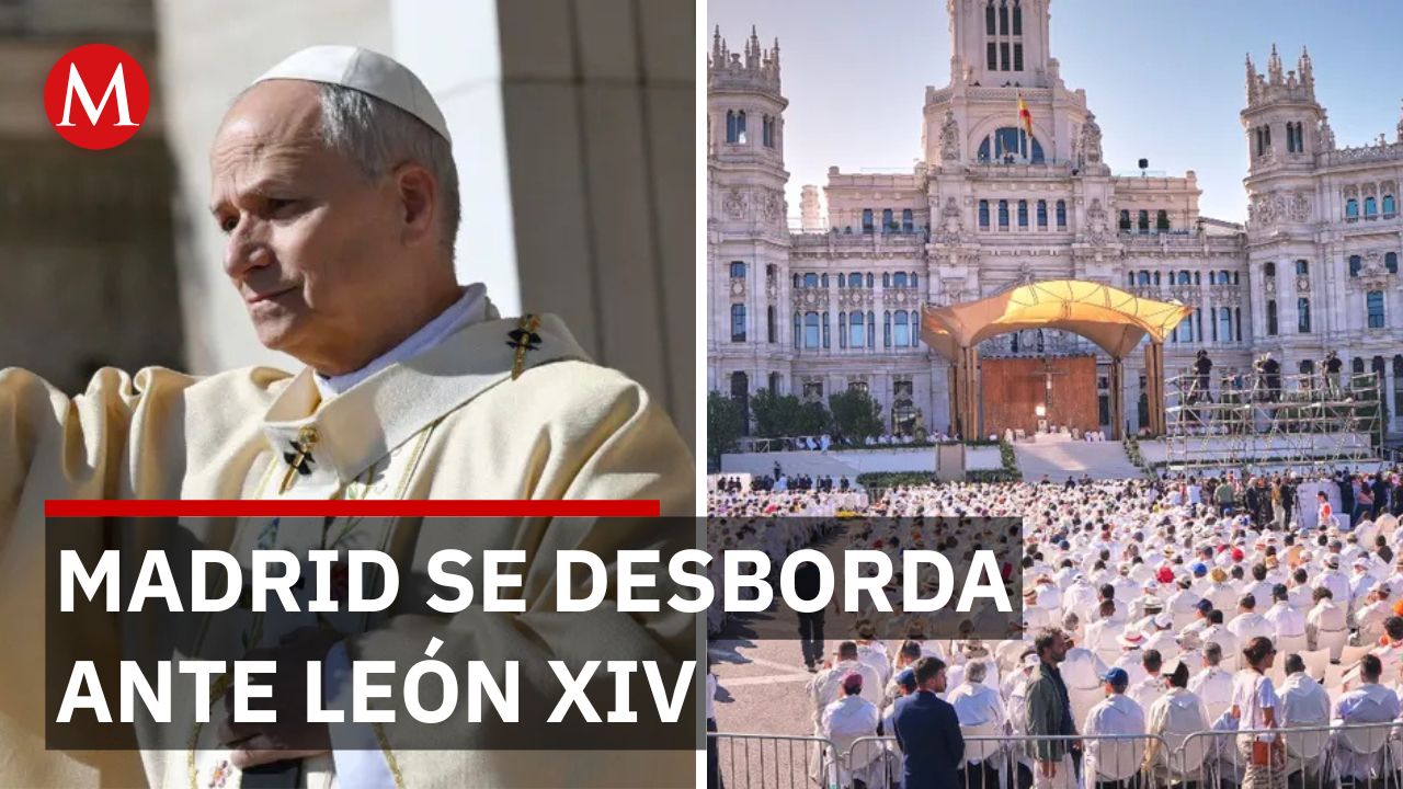 Papa León celebra Corpus Christi en Madrid con un millón de fieles