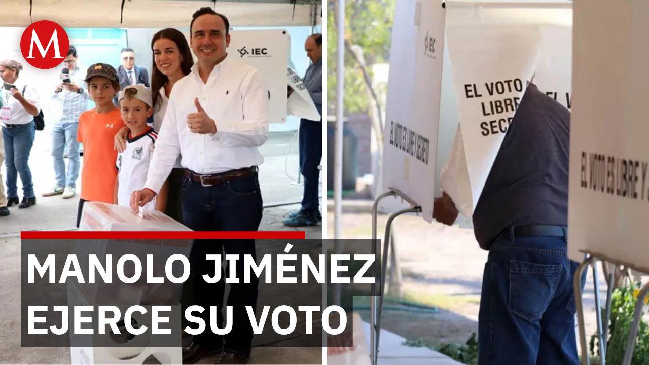 ¡Ya votó! El gobernador de Coahuila asiste a las urnas en la elección de diputados locales