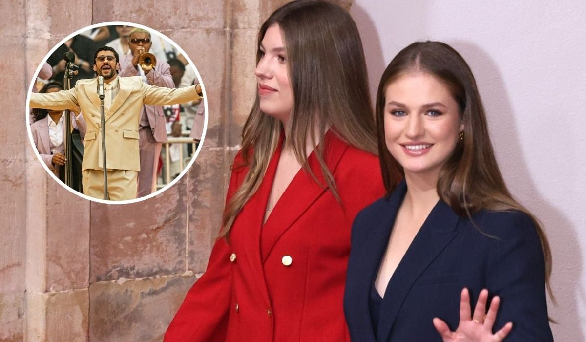 Captan a princesas Leonor y Sofía en concierto de Bad Bunny | VIDEO