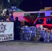 Elementos de la Guardia Estatal aseguraron 329.5 kilogramos de presunta marihuana que eran transportados en un Jeep Wrangler con reporte de robo