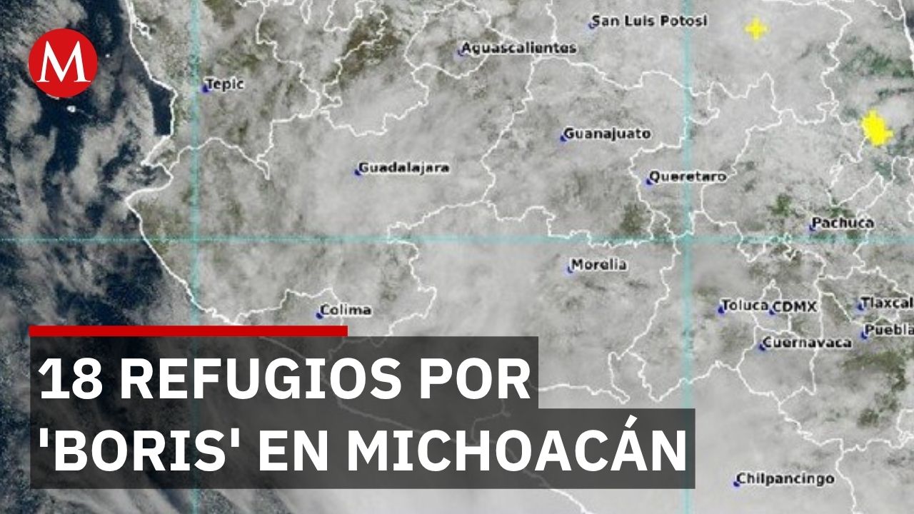 Michoacán activa refugios por tormenta tropical 'Boris'; prevén lluvias intensas durante la noche