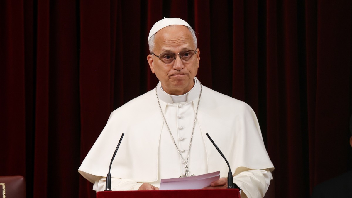 Papa León XIV en la cámara baja del parlamento español. | AP
