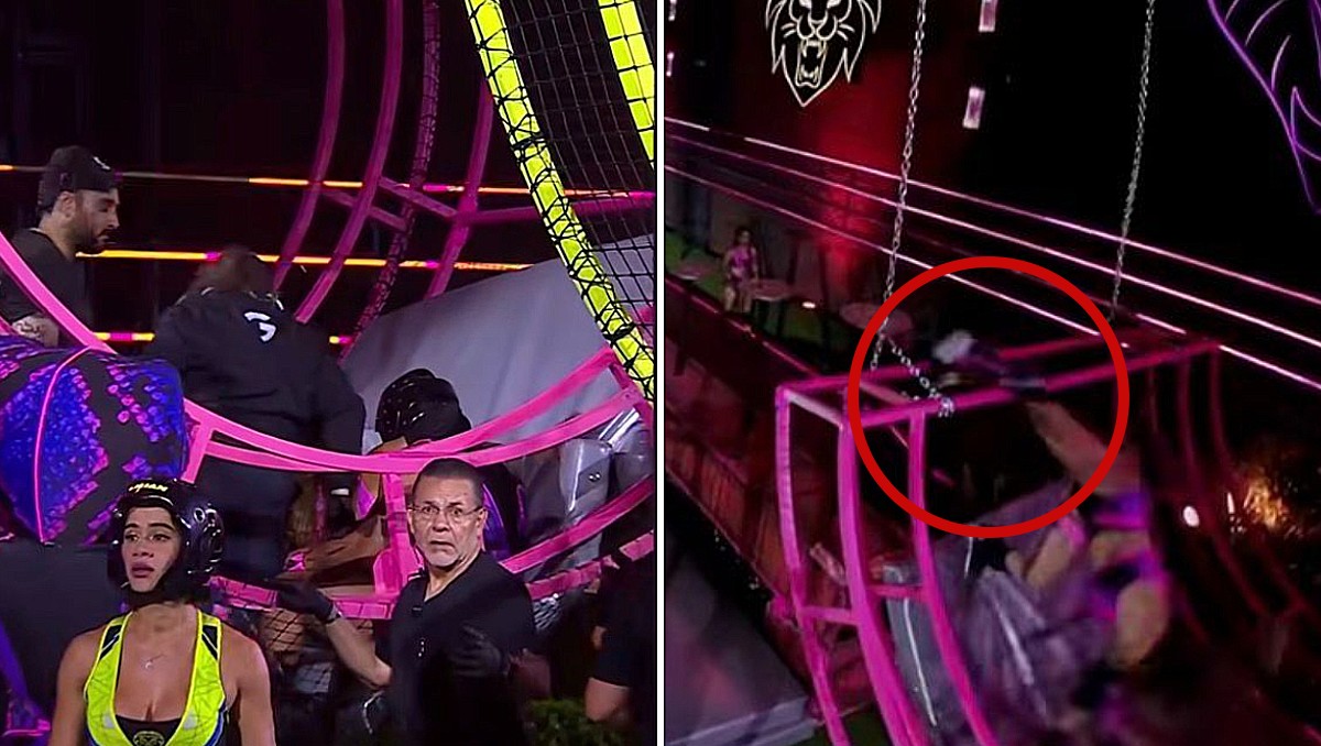 Participante de Guerreros Mundiales sufre fuerte accidente en vivo (IG: @univision)