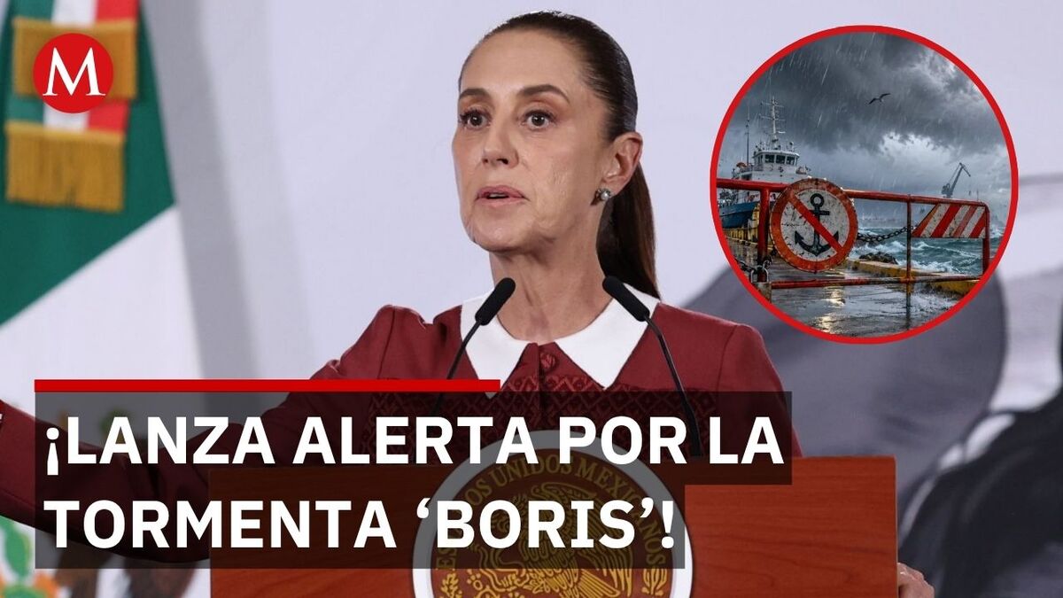 Sheinbaum pide extremar precauciones por tormenta tropical ‘Boris’