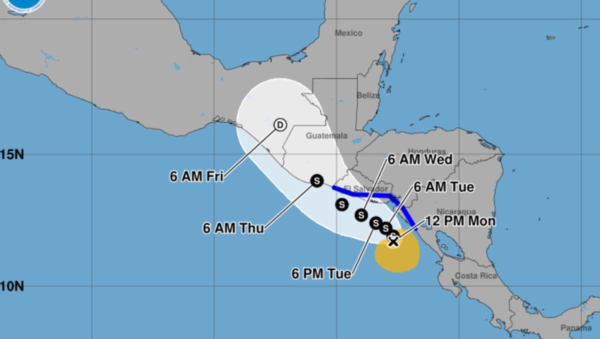 Trayectoria de la tormenta tropical Cristina. | Foto: NHC