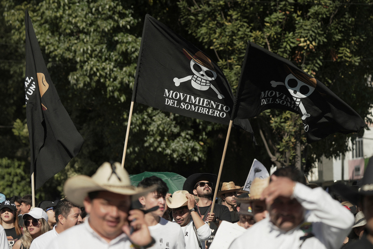 Bandera del movimiento del sombrero