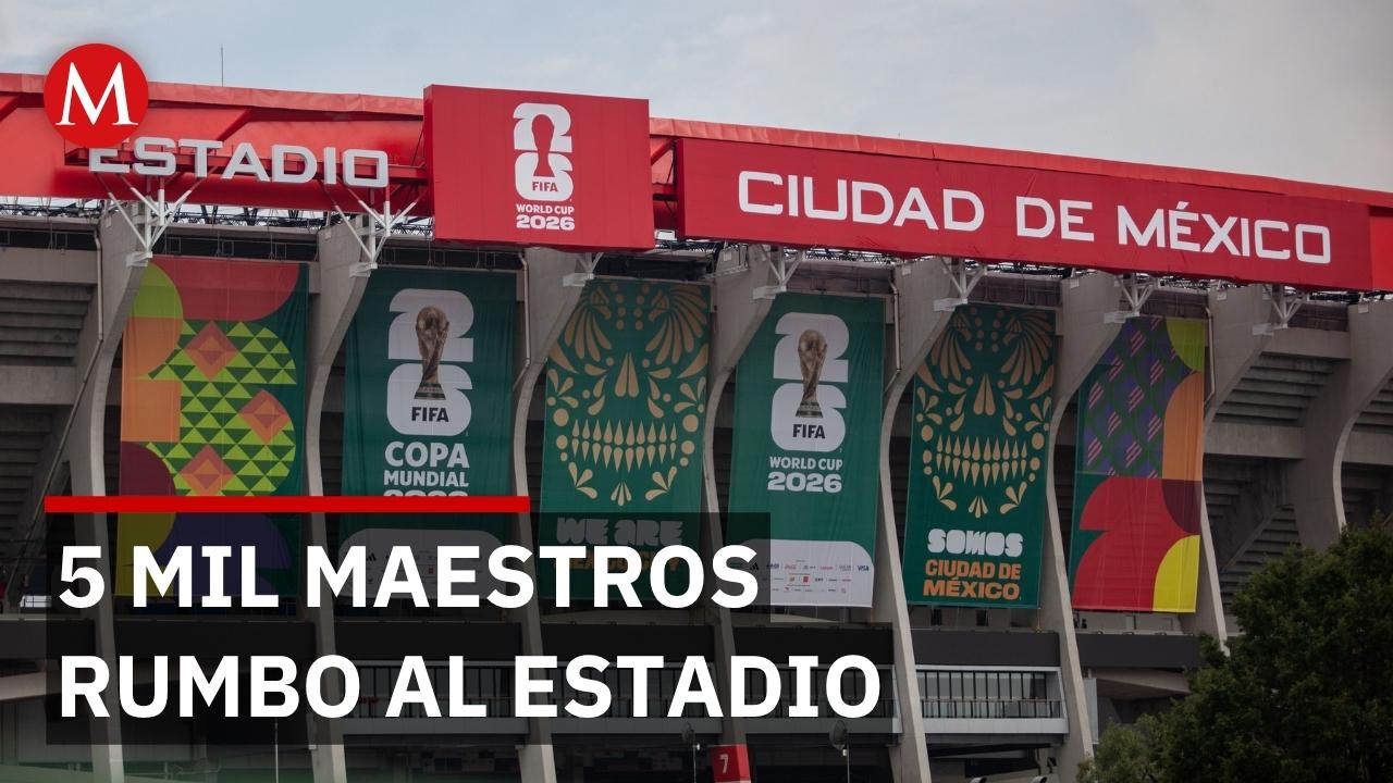 CNTE marcha hacia el Estadio Ciudad de México HOY 9 de junio