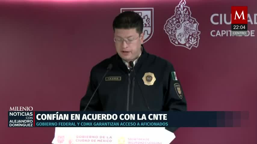 Gobierno capitalino garantiza acceso al estadio mientras maestros protestan en las calles