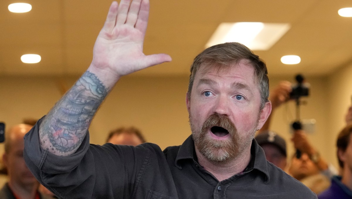 Graham Platner, candidato demócrata para el Senado de EEUU, en Portland, Maine. | AP
