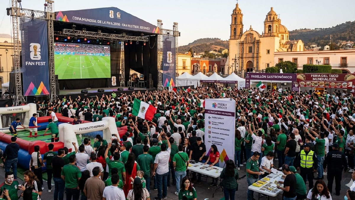 El Estado de México tendrá eventos relacionados con el Mundial 2026. | Foto: Generada con IA