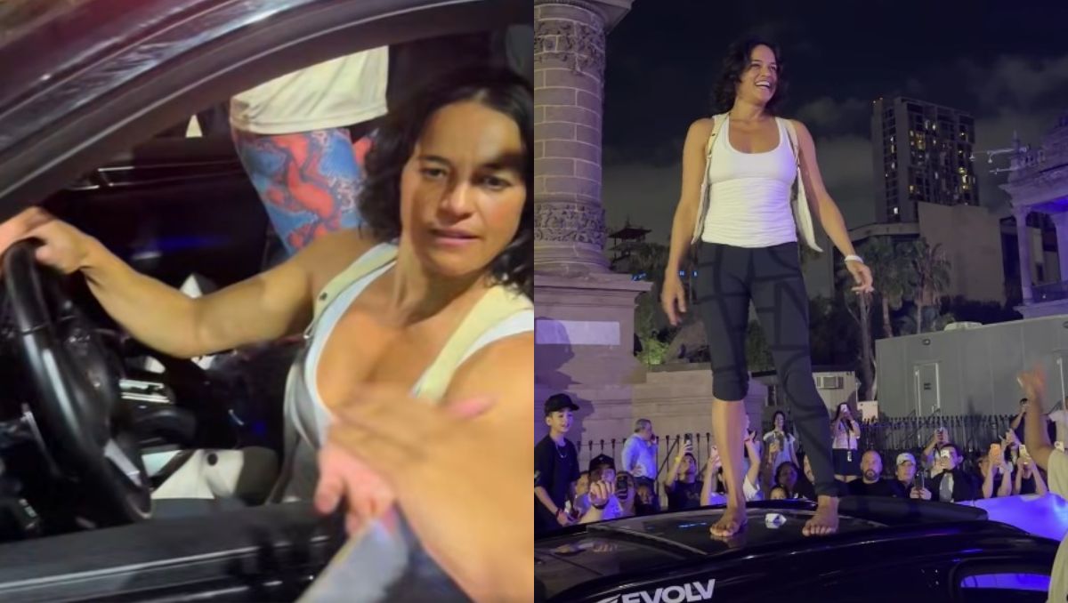 Michelle Rodríguez convivió con algunas fanáticos en su visita a Monterrey. | Especial