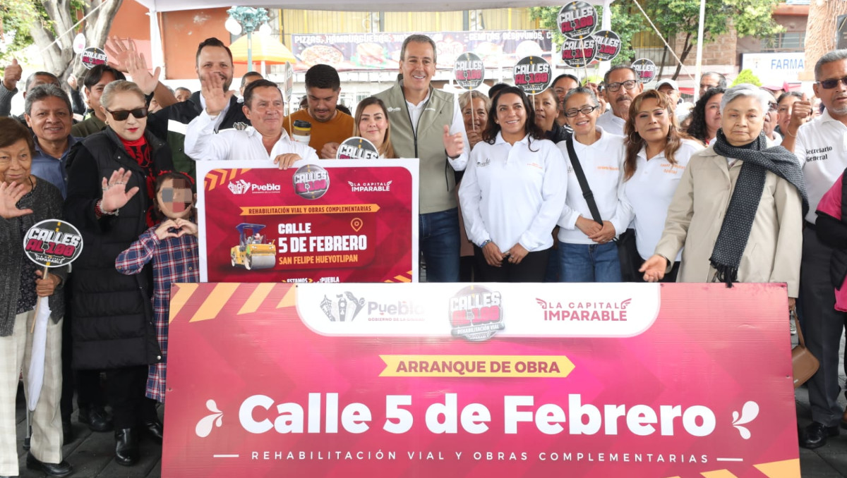 Pepe Chedraui arranca trabajos de rehabilitación vial en la junta auxiliar de San Felipe Hueyotlipan | Especial