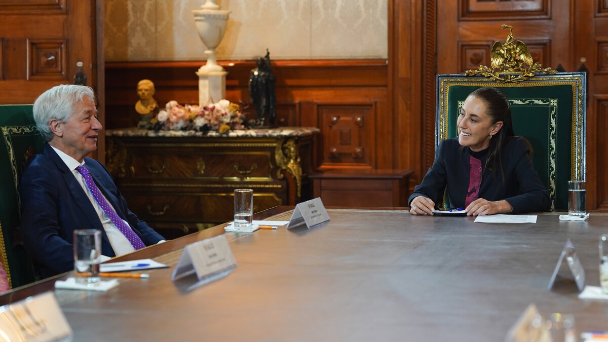 Sheinbaum meets with Jamie Dimon, Executive Director of J.P. Morgan