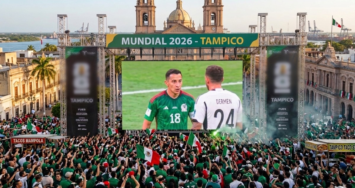 Las transmisiones del Mundial 2026 se realizarán en distintos puntos de Tampico con acceso gratuito para las familias. | ChatGPT