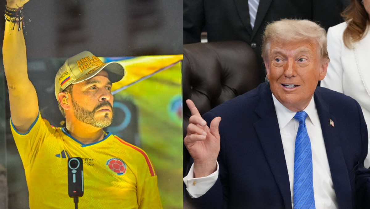 Abelardo de la Espriella y Donald Trump. | AFP