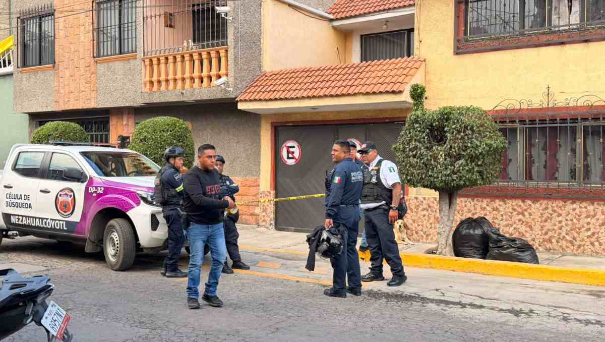Autoridades investigan el hallazgo de restos humanos dentro de una vivienda del municipio de Nezahualcóyotl. Foto: Especial