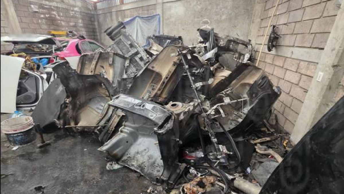 El inmueble con autopartes fue localizado en la colonia Jiménez Cantú. | Foto: Especial