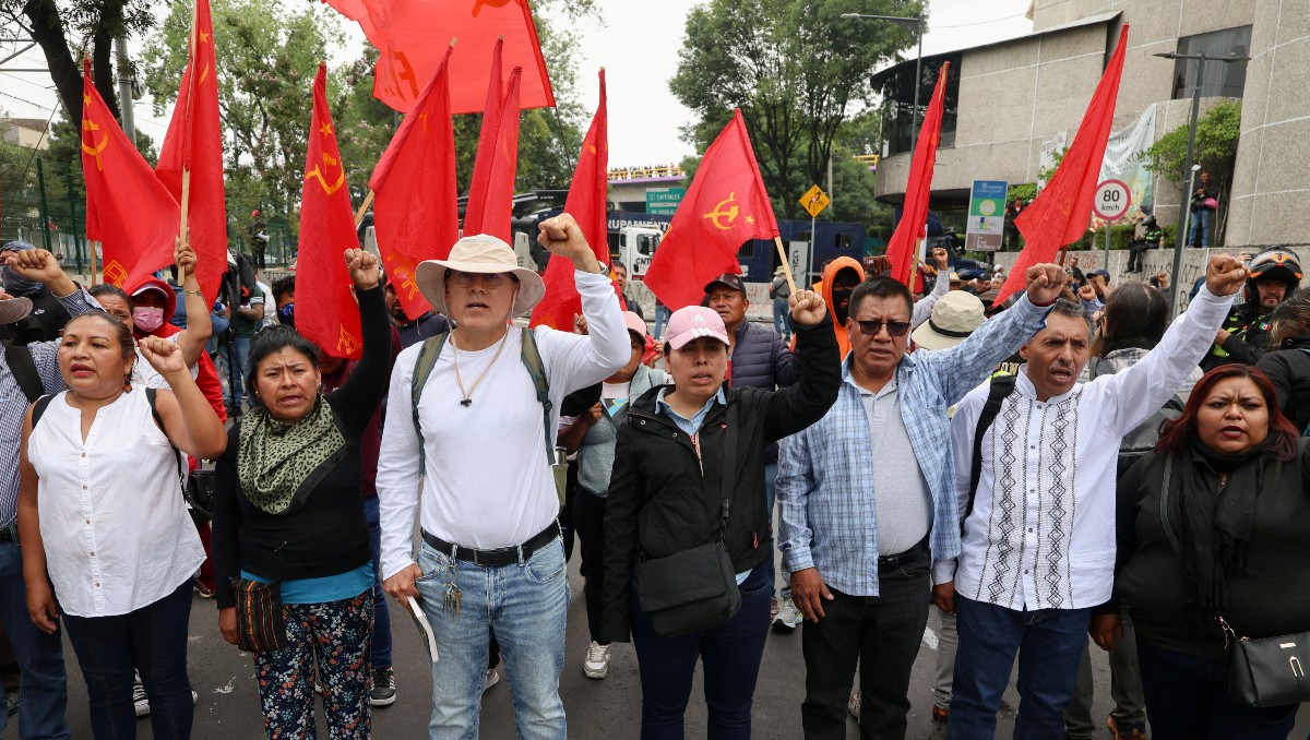Los integrantes de la CNTE llevan semanas protestando en CdMx. | Foto: Reuters