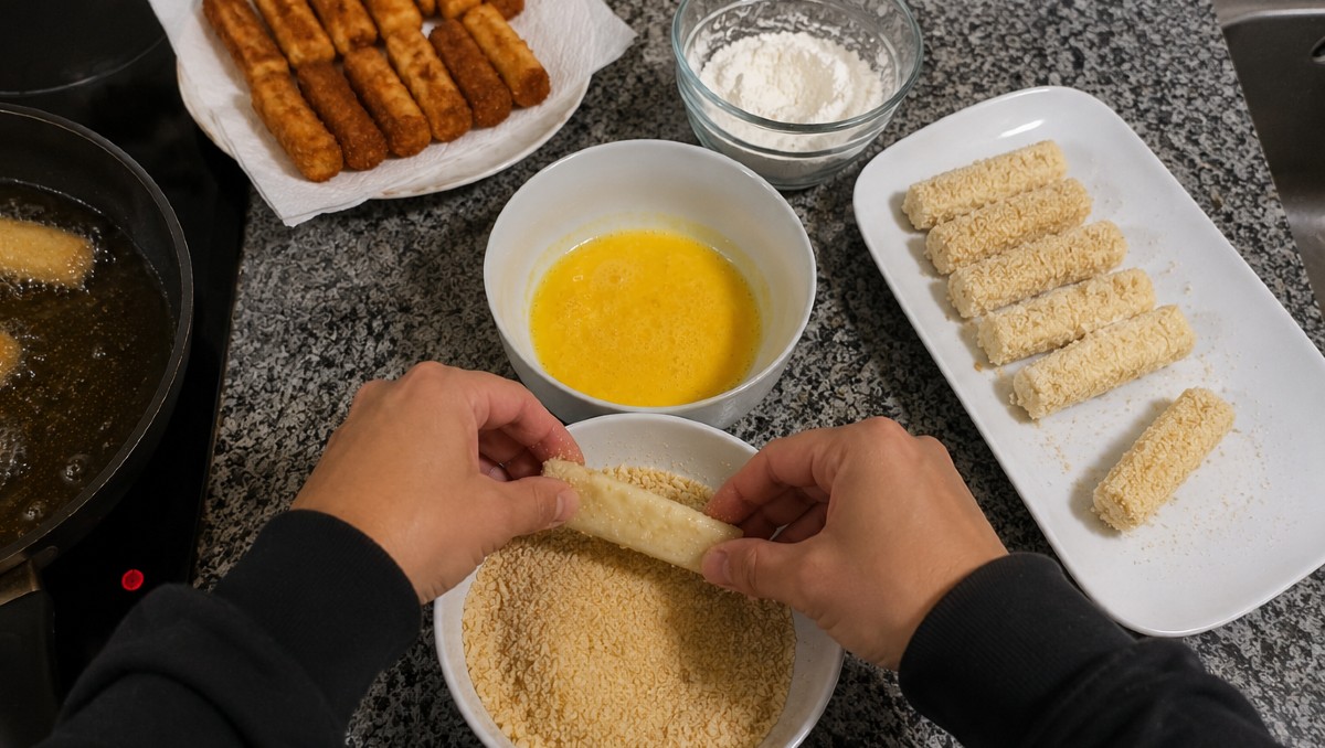 Receta de dedos de queso caseros | IA DISCOVER