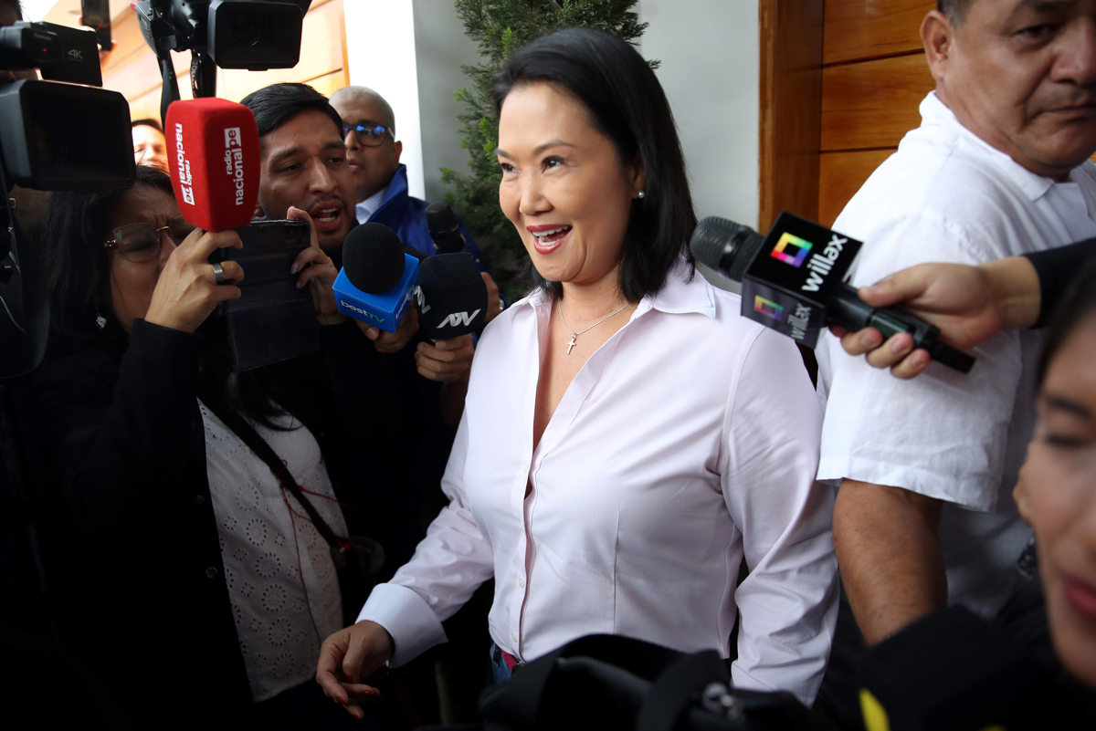 La candidata Keiko Fujimori afirmó que van a esperar al conteo final de votos de para hacer un pronunciamiento. | Foto: EFE