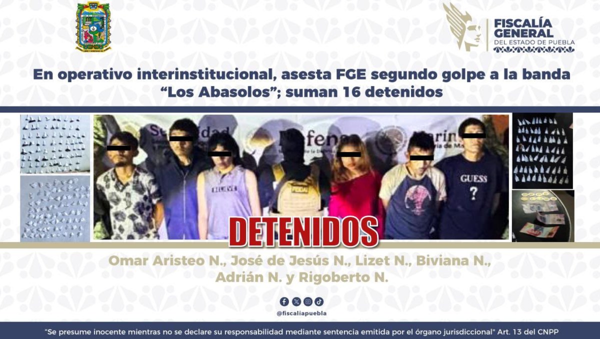 Detienen a integrantes de presunta célula dedicada a la venta de droga en Puebla | Especial