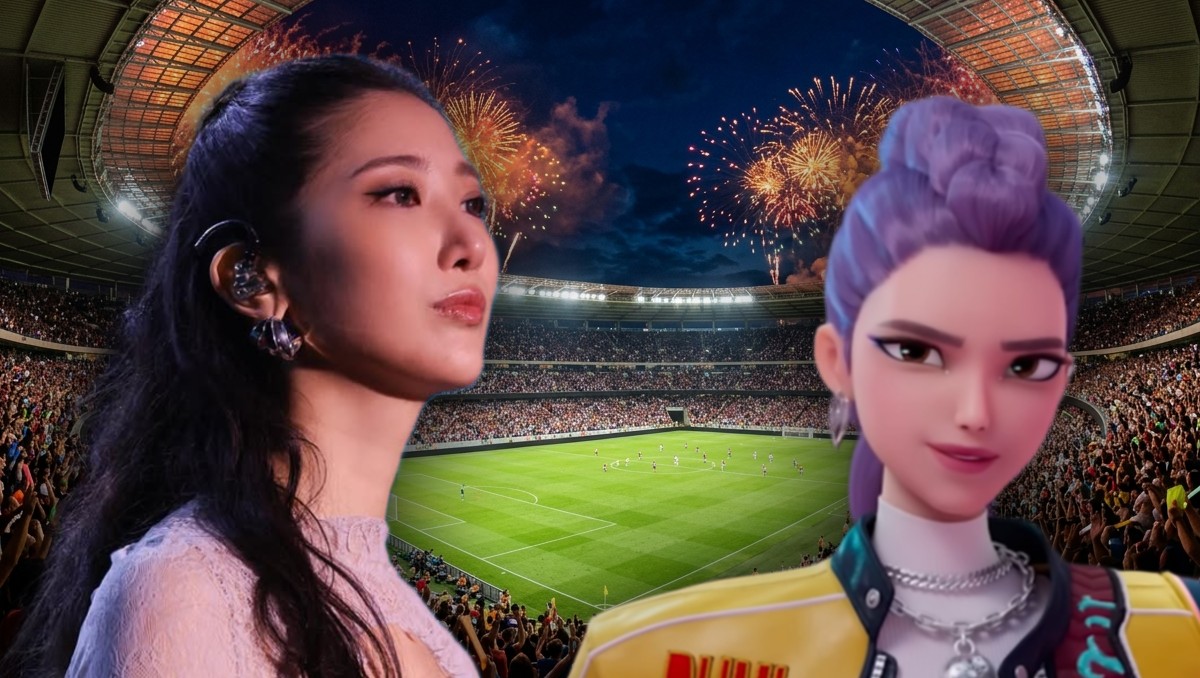 Ejar, Rumi de Las Guerreras K-Pop, estará en la inauguración del Mundial (IG: @ejae_k // Netflix: Las Guerras K-Pop // Gemini))