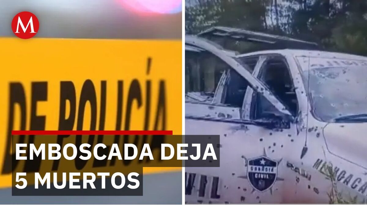 Emboscada del CJNG deja 5 policías muertos y 5 heridos en La Mojonera, Michoacán