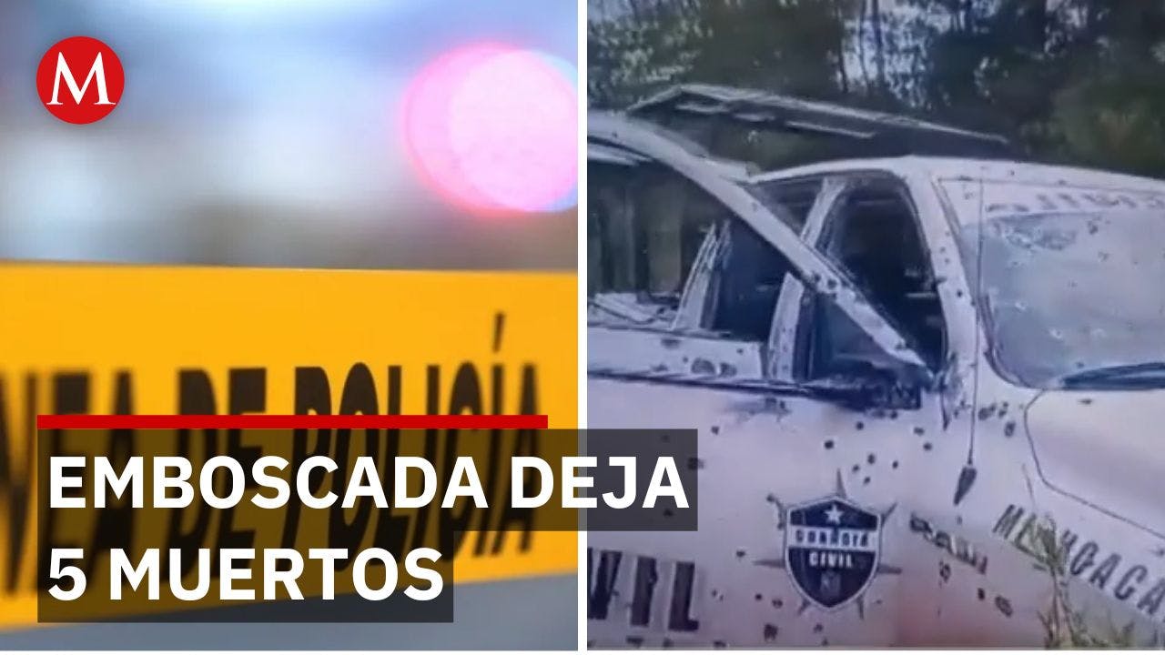 Emboscada del CJNG deja 5 policías muertos y 5 heridos en La Mojonera, Michoacán