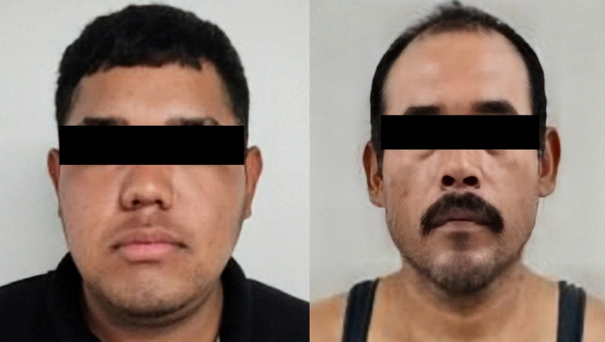Ellos fueron identificados como Luis "N", de 21 años, y Héctor "N", de 45. Foto: Especial