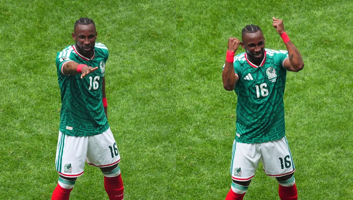 Julián Quiñones emula el famoso festejo de Siphiwe Tshabalala tras gol a Sudáfrica en el Mundial 2026 (Imago7)