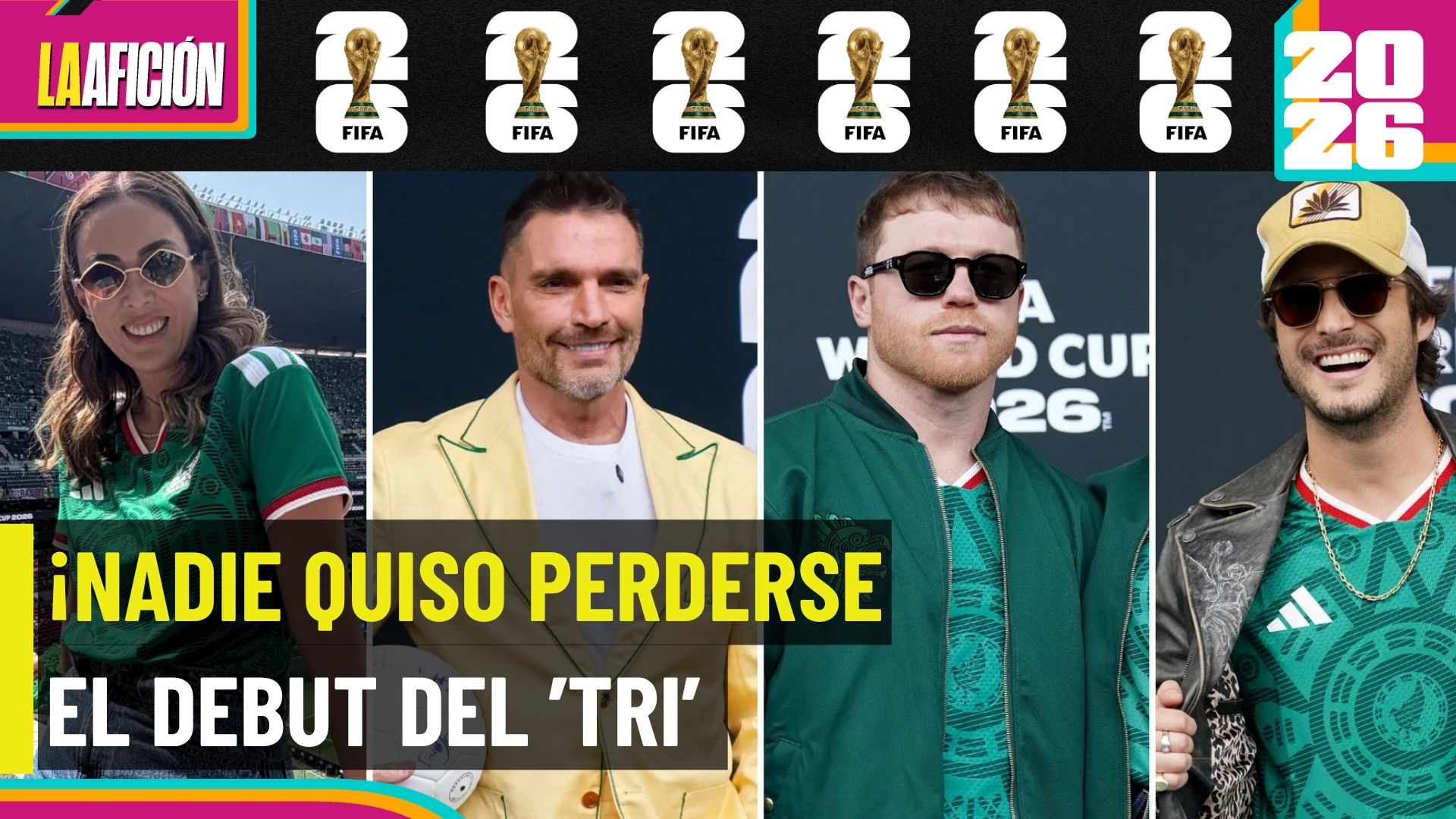 Las figuras que no se perdieron el debut del Tri en el Mundial