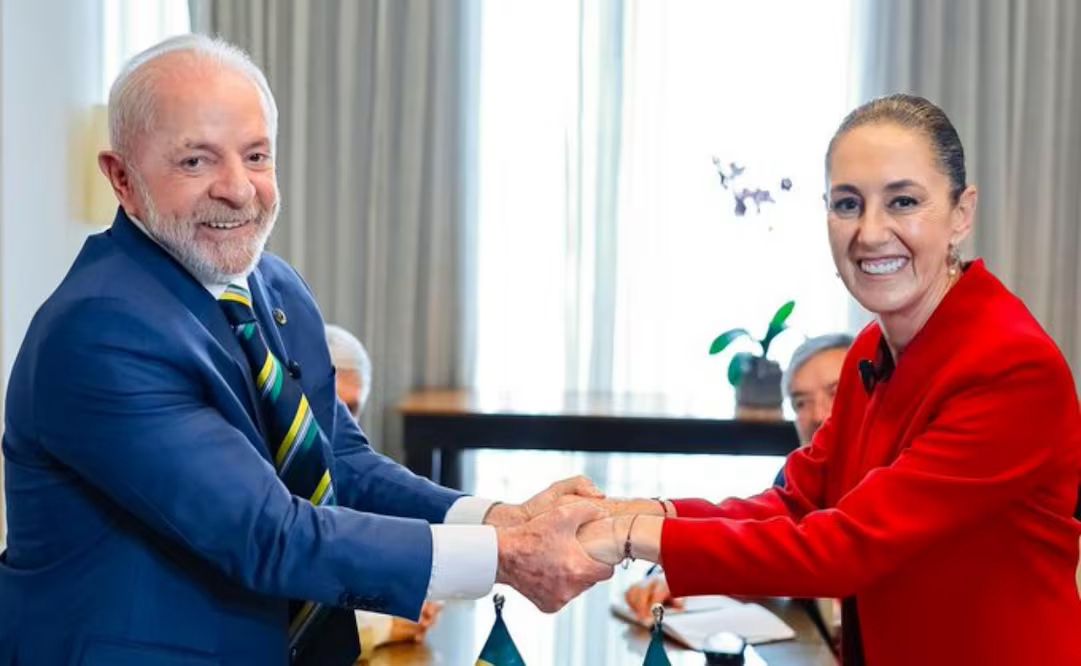 Lula da Silva y Claudia Sheinbaum se dan la mano