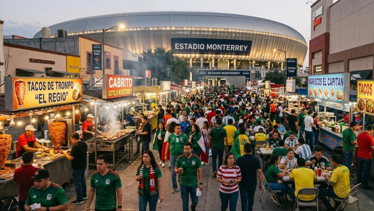 En los alrededores encontrarás mariscos, carne asada, cabrito y tacos callejeros. Foto: Imagen  creada con Gemini