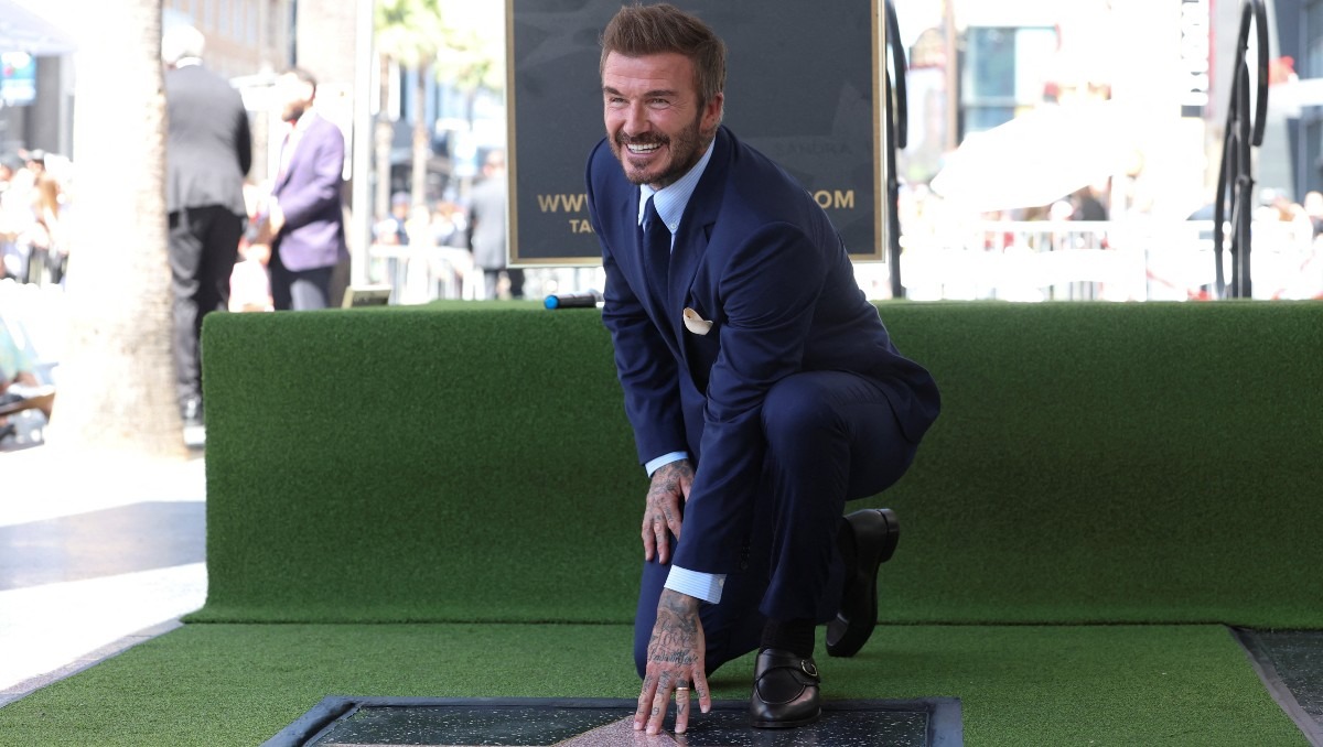 David Beckham recibe una estrella en el Paseo de la Fama de Hollywood (Reuters)