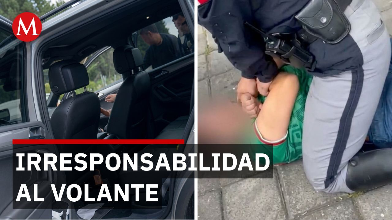 Mujer en estado de ebriedad aceleró contra policías con dos menores en parque de San Andrés Cholula