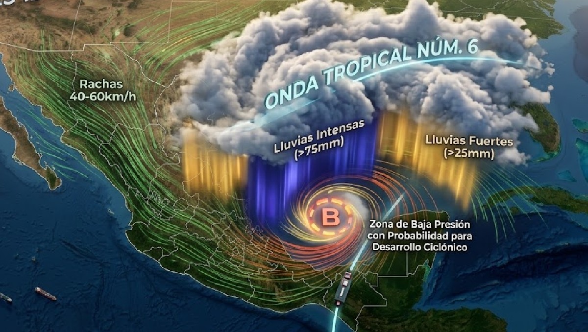 La onda tropical 6 interacciona con un canal de baja presión en el sureste | IA Discover