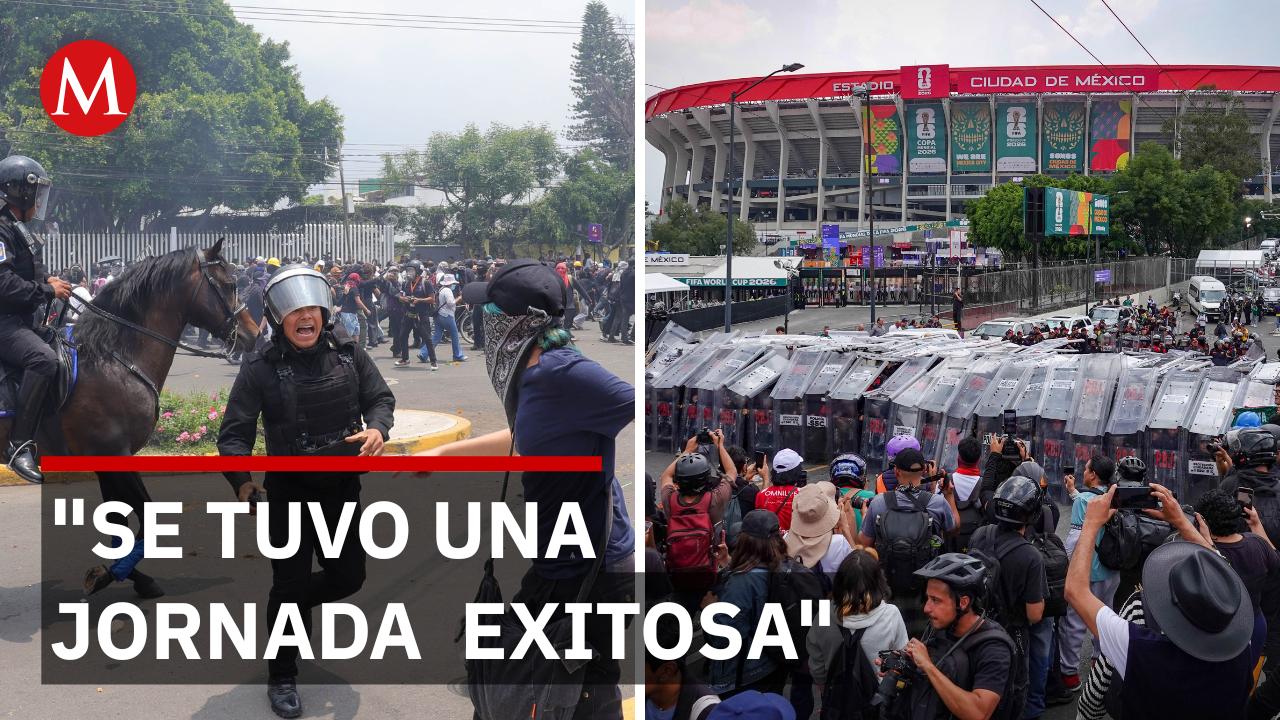 Pablo Vázquez defiende operativo en inauguración del Mundial tras disturbios en Tlalpan