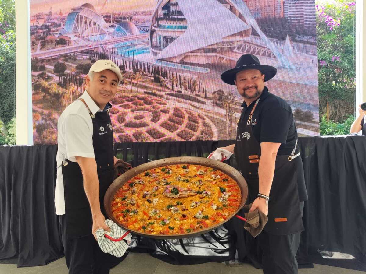 La paella que competirá representando a México en el  World Paella Day Cup el 20 de enero, creación del chef Froilán  Mujica / Adriana Jiménez