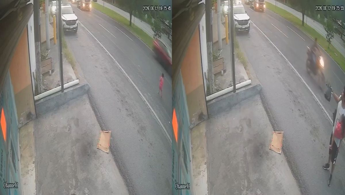 Un sujeto logró interceptar a la niña y retirarla de la carretera antes de que fuera impactada por alguno de los automovilistas. Especial