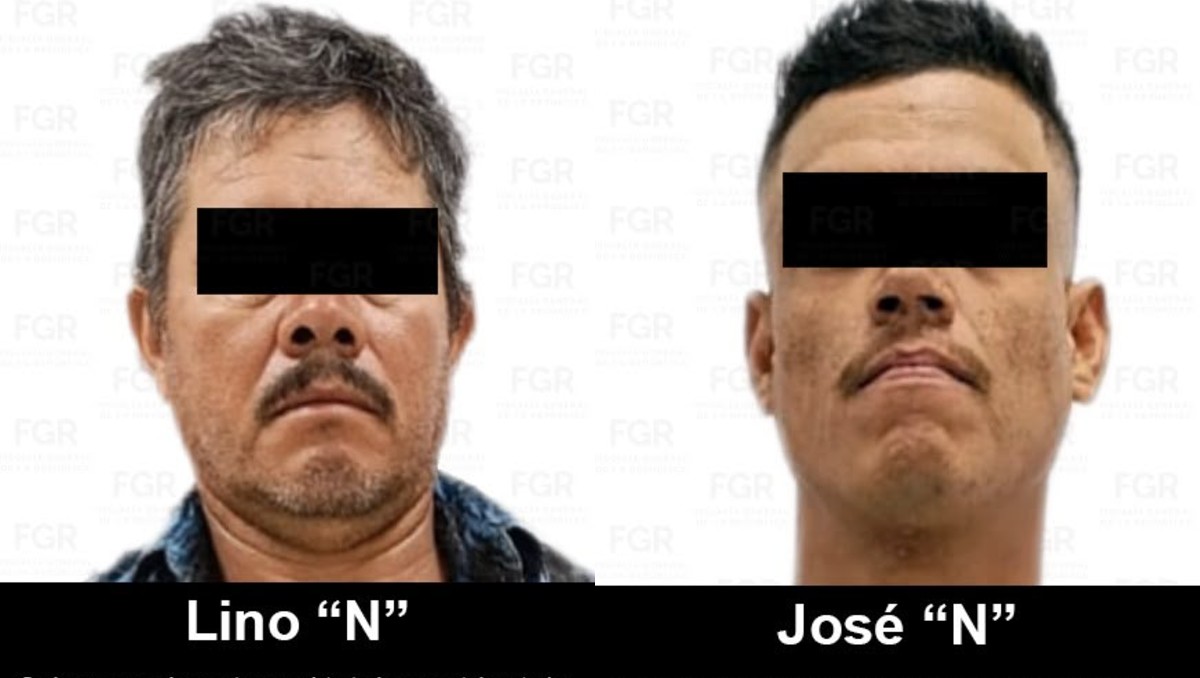 Dos de los detenidos fueron identificados como José “N” y Lino “N”. Foto: Especial