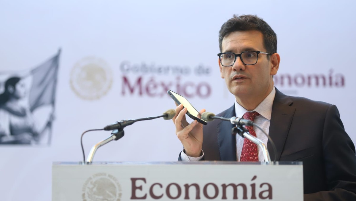 Ebrard se sumó a la conferencia via telefónica en dónde dio adelantos de la negociación del T-MEC. | Foto: Javier Ríos