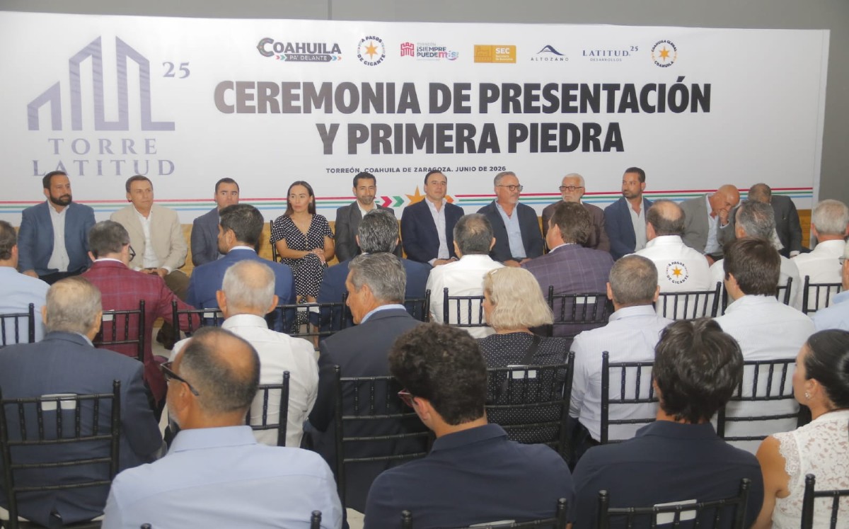 Con la presencial de autoridades y empresarios se puso primera piedra de Torre Latitud 25 | Manuel Guadarrama