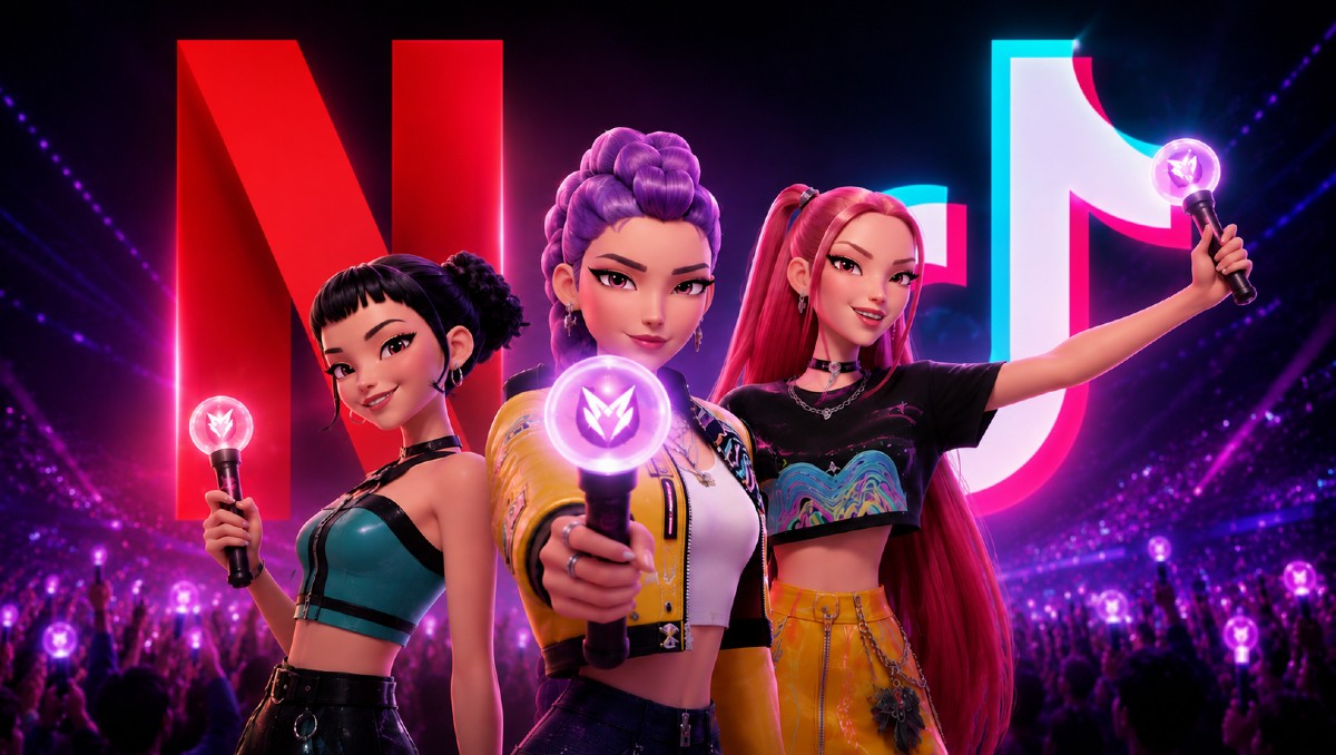 Transmisión especial de 'Las guerreras K-pop' en TikTok | FOTO: IA M2